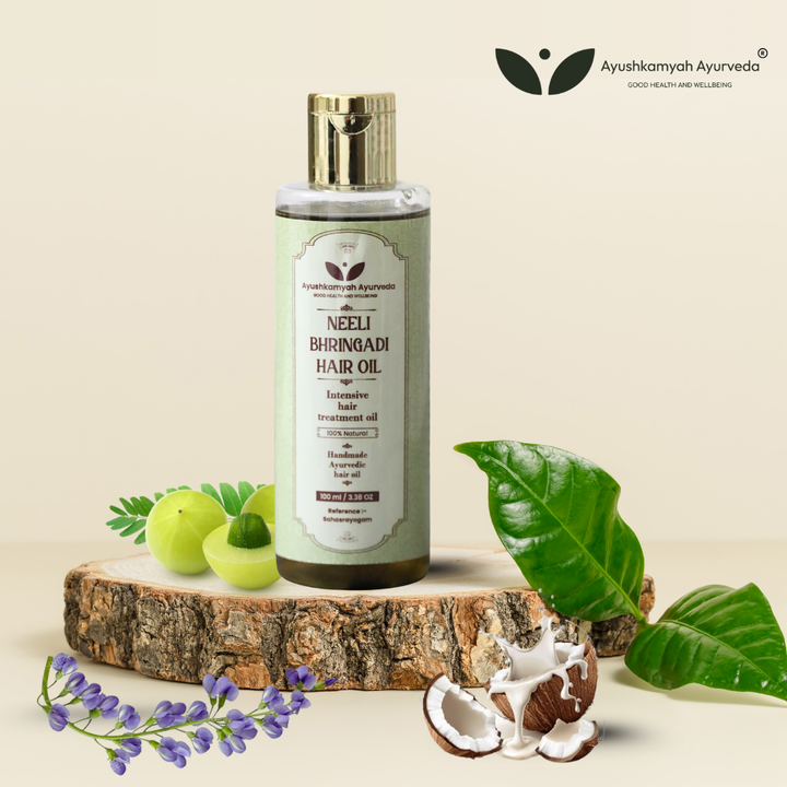 Neeli Bhringadi Hair Oil – 100ml | Ayushkamyah Ayurveda | Intensive Ayurvedic Hair Treatment