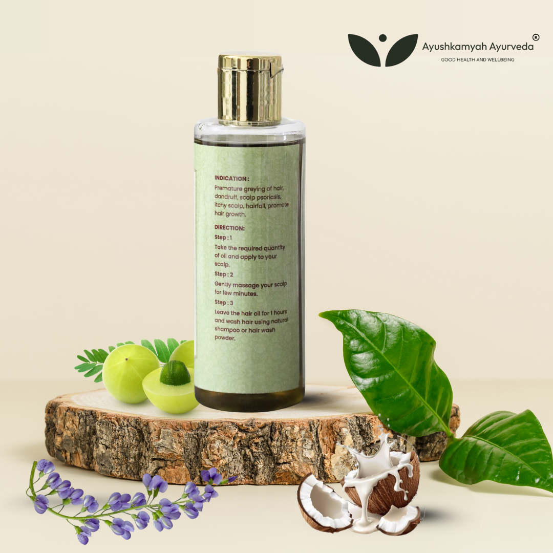 Neeli Bhringadi Hair Oil – 100ml | Ayushkamyah Ayurveda | Intensive Ayurvedic Hair Treatment
