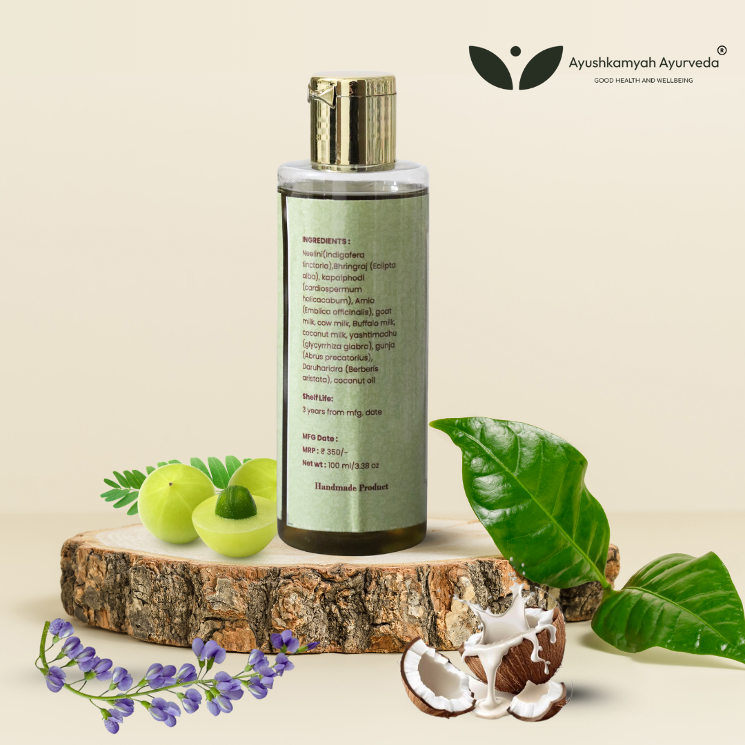 Neeli Bhringadi Hair Oil – 100ml | Ayushkamyah Ayurveda | Intensive Ayurvedic Hair Treatment