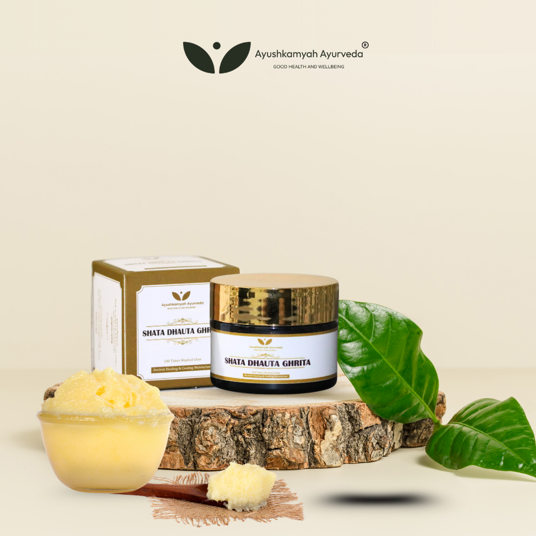 Shata Dhauta Ghrita – 100 Times Washed Ghee | Ancient Ayurvedic Skin Healing & Cooling Moisturizer
