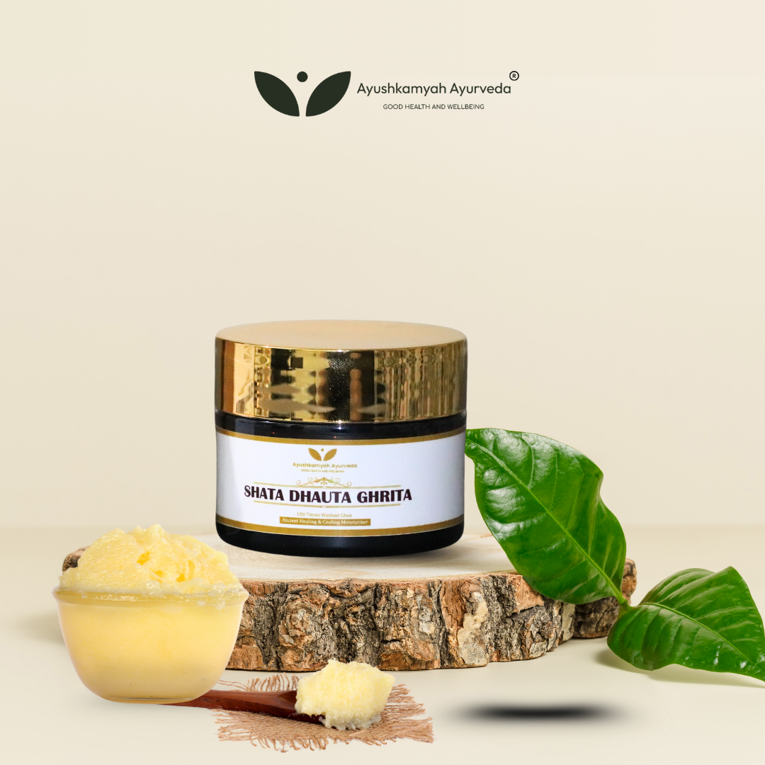 Shata Dhauta Ghrita – 100 Times Washed Ghee | Ancient Ayurvedic Skin Healing & Cooling Moisturizer