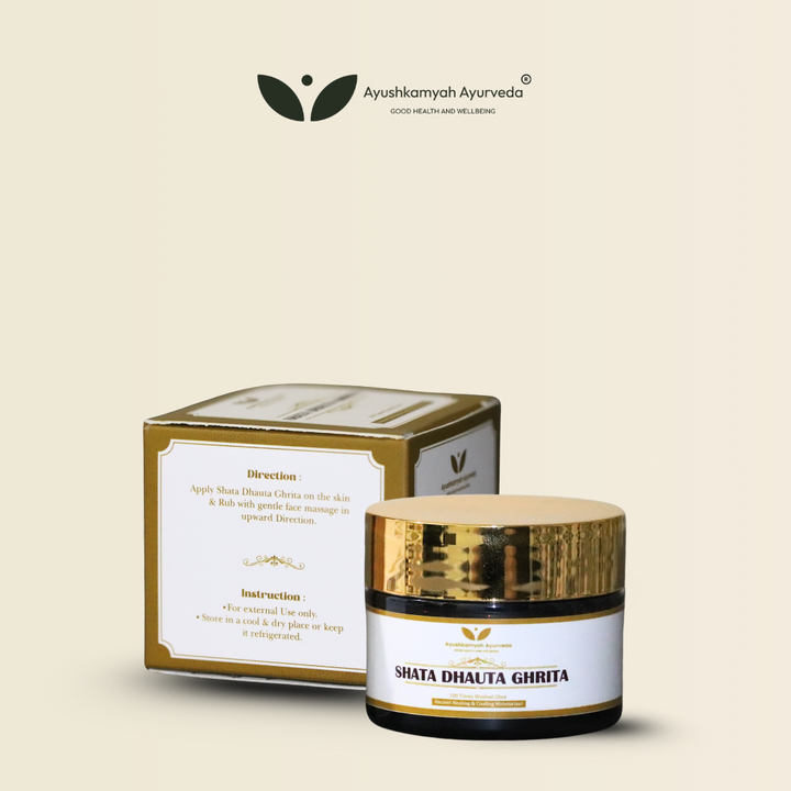Shata Dhauta Ghrita – 100 Times Washed Ghee | Ancient Ayurvedic Skin Healing & Cooling Moisturizer