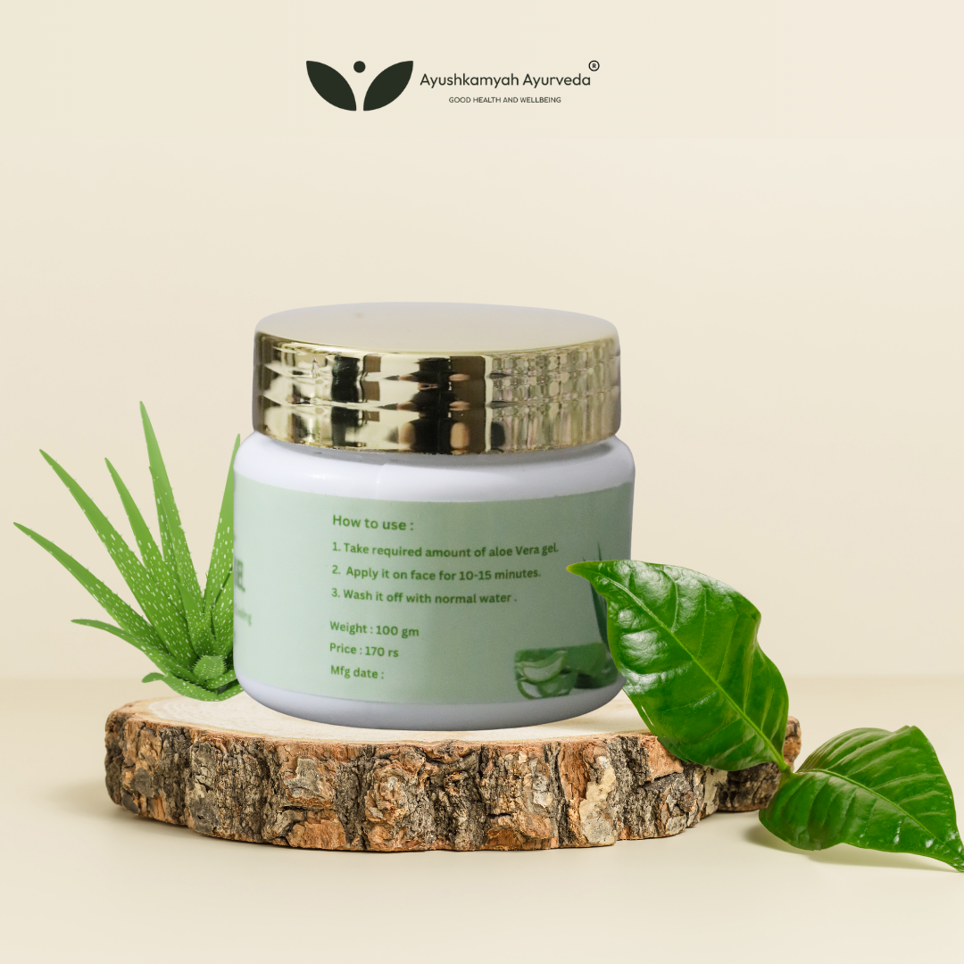 Aloe Vera Gel – 100g | Ayushkamyah Ayurveda | Moisturize, Hydrate & Cool
