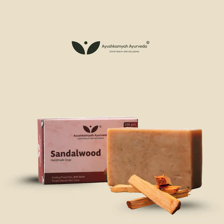 Sandalwood Handmade Soap – 100gm | Ayushkamyah Ayurveda