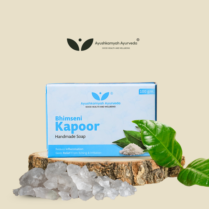 Bhimseni Kapoor Handmade Soap – 100gm | Ayushkamyah Ayurveda