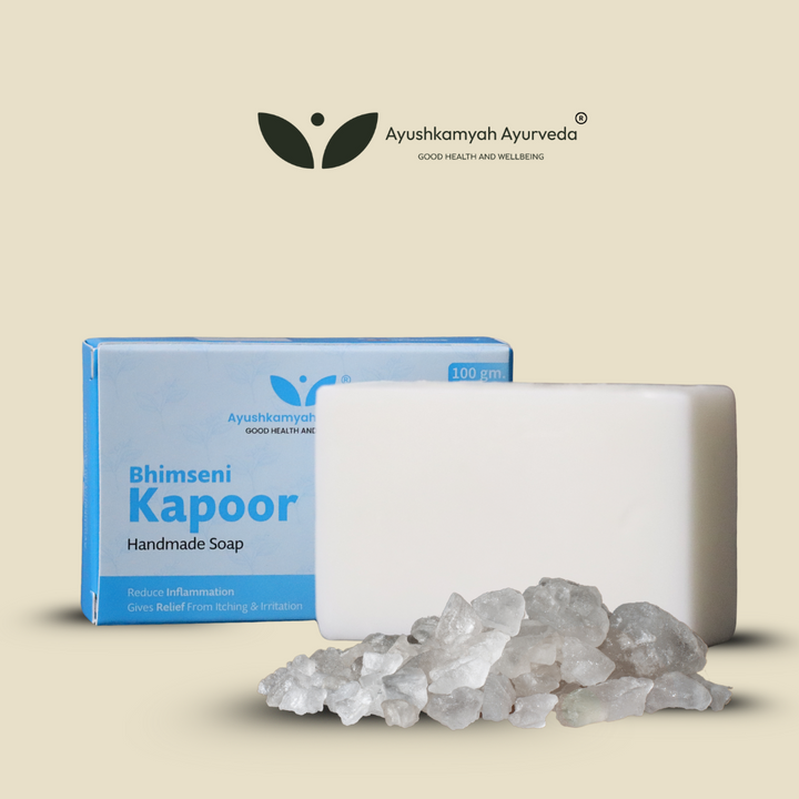 Bhimseni Kapoor Handmade Soap – 100gm | Ayushkamyah Ayurveda