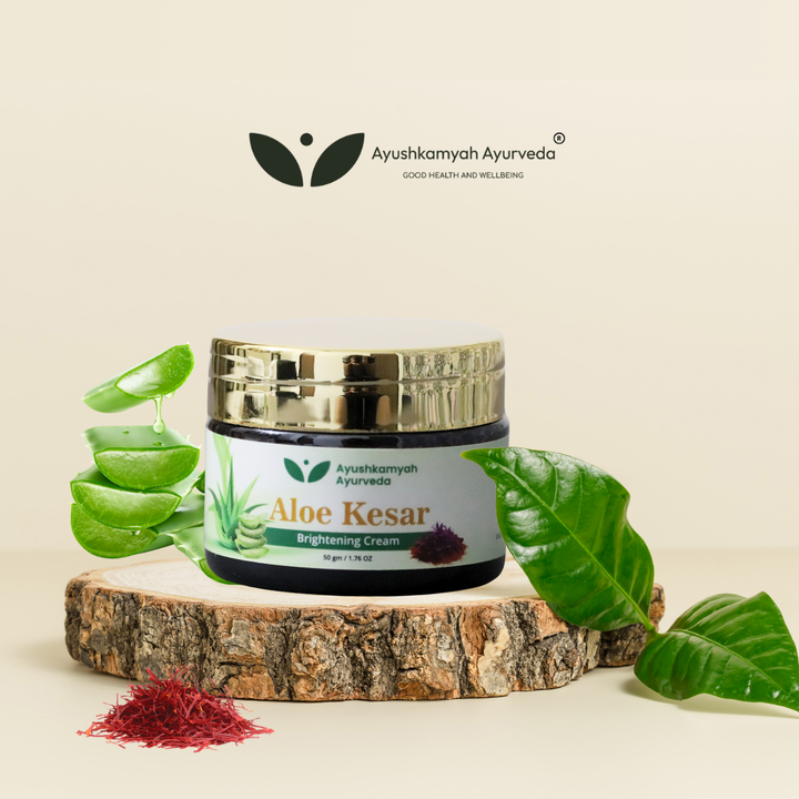 Aloe Kesar Brightening Cream – 50gm | Ayushkamyah Ayurveda
